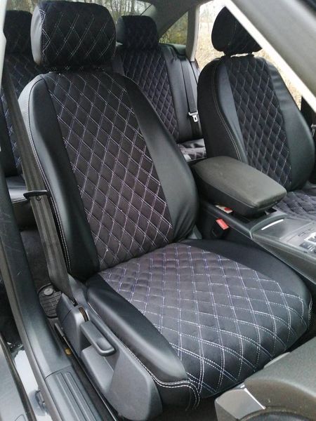 Авто Чехлы на сиденья экокожа + 3D алькантара Scania R 2004-2016 І пок.(1+1) 8386 фото